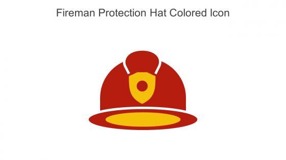 Fireman Protection Hat Colored Icon In Powerpoint Pptx Png And Editable Eps Format
