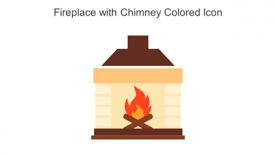 Fireplace With Chimney Colored Icon In Powerpoint Pptx Png And Editable Eps Format