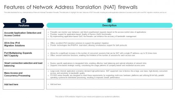Firewall Network Security Features Of Network Address Translation NAT Firewalls