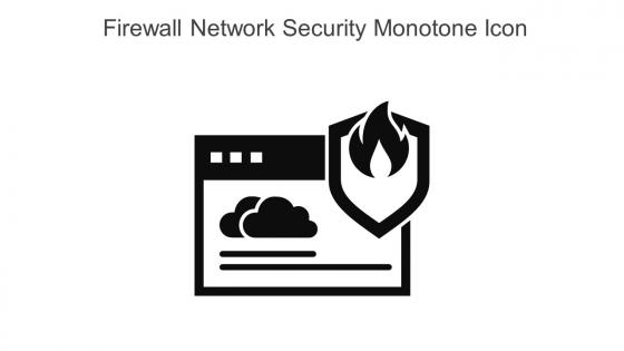 Firewall Network Security Monotone Icon In Powerpoint Pptx Png And Editable Eps Format
