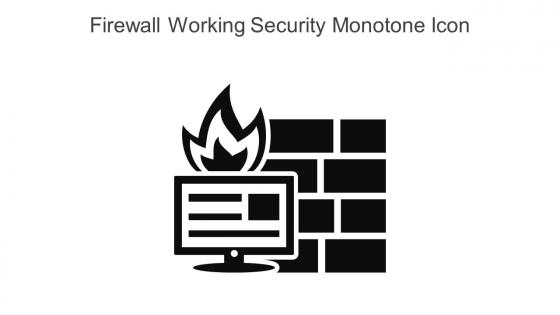 Firewall Working Security Monotone Icon In Powerpoint Pptx Png And Editable Eps Format