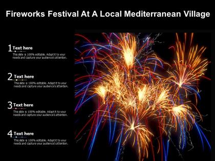 Fireworks festival at a local mediterranean village