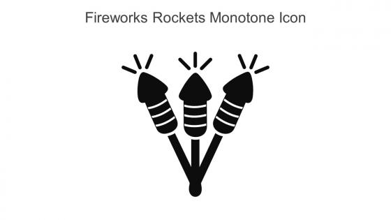 Fireworks Rockets Monotone Icon In Powerpoint Pptx Png And Editable Eps Format