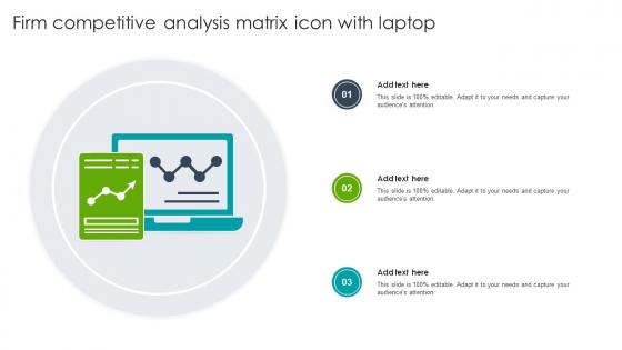 Firm Competitive Analysis Matrix Icon With Laptop