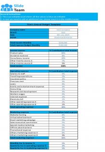 Firms Budget Template Excel Spreadsheet Worksheet Xlcsv XL Bundle V