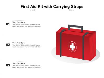 First aid kit with carrying straps