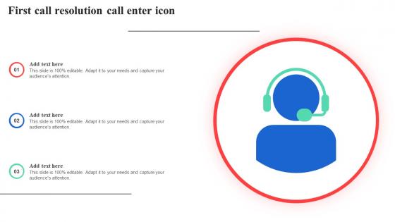 First Call Resolution Call Enter Icon