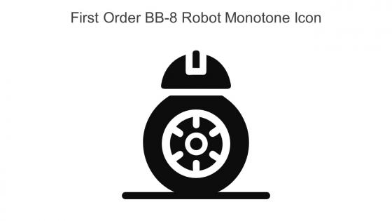 First Order BB 8 Robot Monotone Icon In Powerpoint Pptx Png And Editable Eps Format