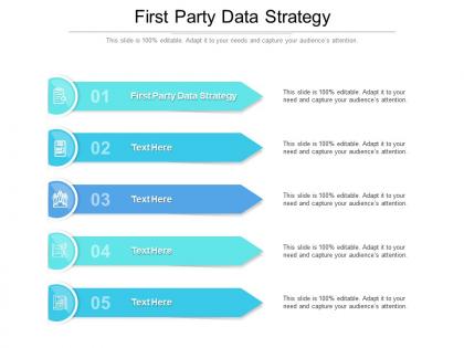 First party data strategy ppt powerpoint presentation pictures backgrounds cpb