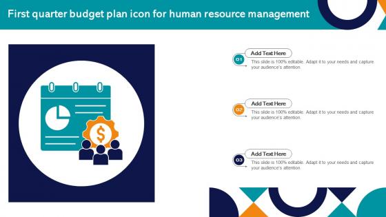 First Quarter Budget Plan Icon For Human Resource Management
