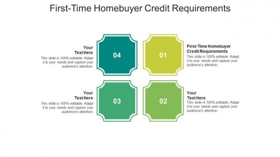 First time homebuyer credit requirements ppt powerpoint presentation file cpb