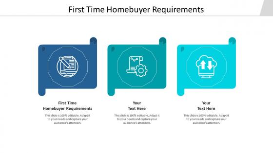 First time homebuyer requirements ppt powerpoint presentation show templates cpb