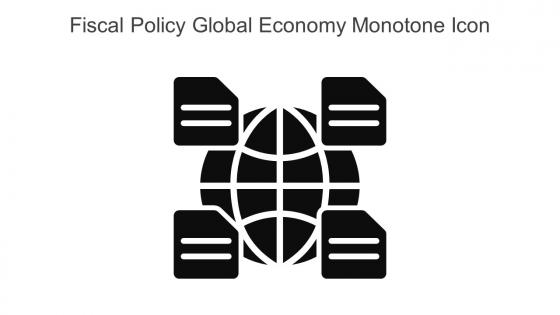 Fiscal Policy Global Economy Monotone Icon In Powerpoint Pptx Png And Editable Eps Format