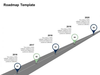 Fishbone analysis solving business roadmap template 2016 to 2020 years ppts rules