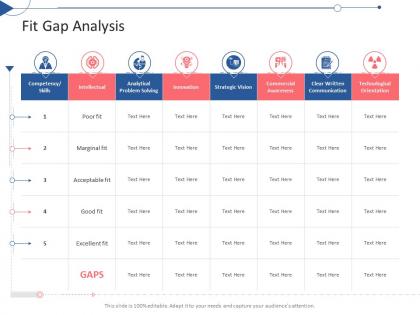 Fit gap analysis tactical planning needs assessment ppt powerpoint presentation show mockup