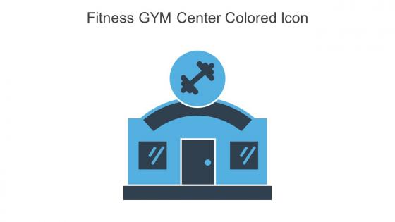 Fitness GYM Center Colored Icon In Powerpoint Pptx Png And Editable Eps Format