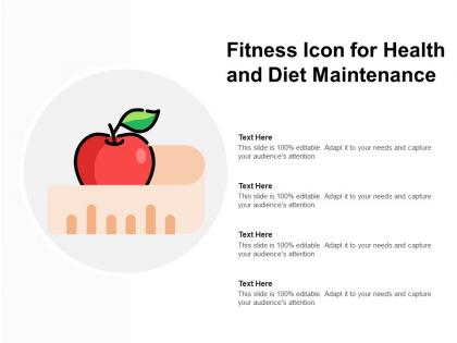 Fitness icon for health and diet maintenance