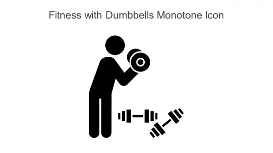 Fitness With Dumbbells Monotone Icon In Powerpoint Pptx Png And Editable Eps Format