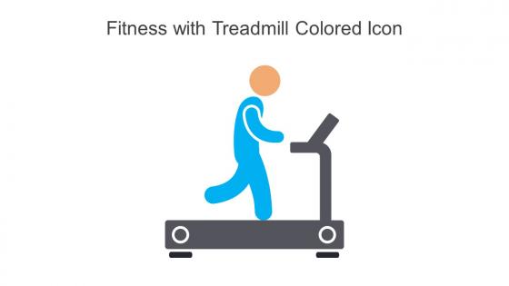 Fitness With Treadmill Colored Icon In Powerpoint Pptx Png And Editable Eps Format