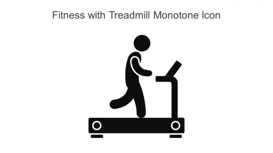 Fitness With Treadmill Monotone Icon In Powerpoint Pptx Png And Editable Eps Format