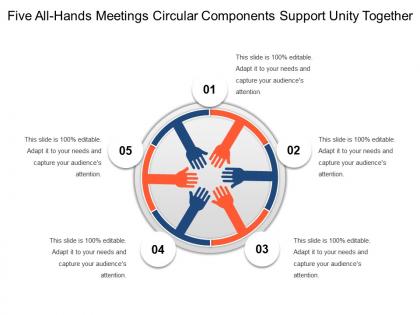 Five all hands meetings circular components support unity together