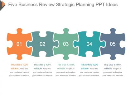 Five business review strategic planning ppt ideas