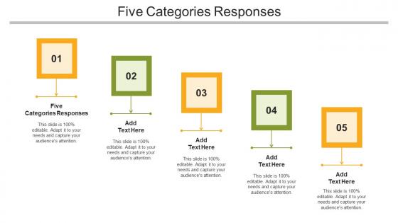 Five Categories Responses In Powerpoint And Google Slides Cpb
