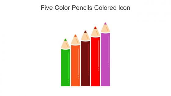 Five Color Pencils Colored Icon In Powerpoint Pptx Png And Editable Eps Format