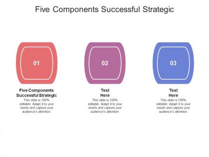 Five components successful strategic ppt powerpoint presentation infographics cpb