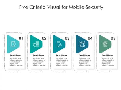Five criteria visual for mobile security infographic template