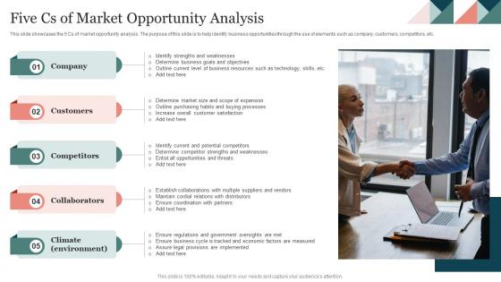 Five Cs Of Market Opportunity Analysis