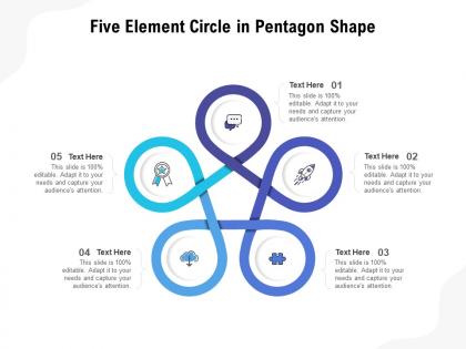 Five element circle in pentagon shape
