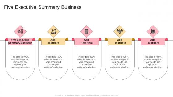 Five Executive Summary Business In Powerpoint And Google Slides Cpb