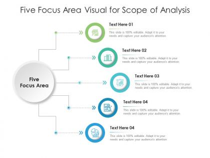 Five focus area visual for scope of analysis infographic template