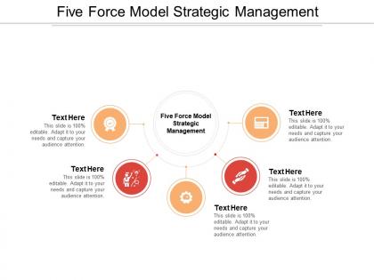 Five force model strategic management ppt powerpoint presentation objects cpb