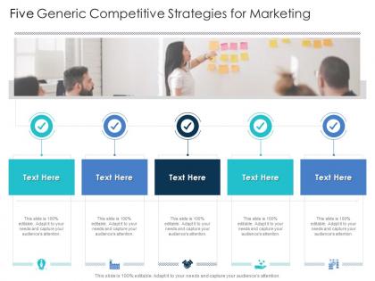 Five generic competitive strategies for marketing infographic template