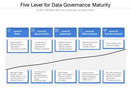 Five level for data governance maturity