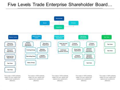 Five levels trade enterprise shareholder board director org chart