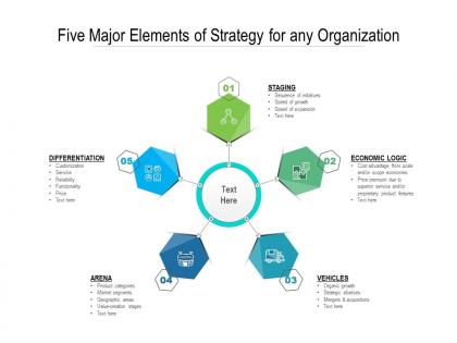 Five major elements of strategy for any organization