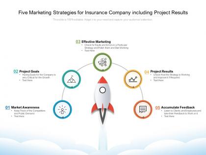 Five marketing strategies for insurance company including project results