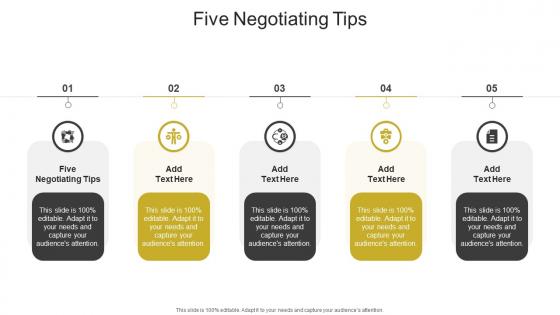 Five Negotiating Tips In Powerpoint And Google Slides Cpb