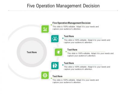 Five operation management decision ppt powerpoint presentation gallery images cpb