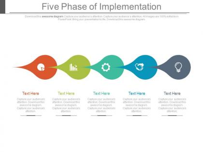 Five phase of implementations ppt slides