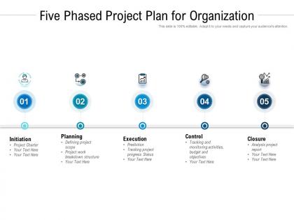 Five phased project plan for organization