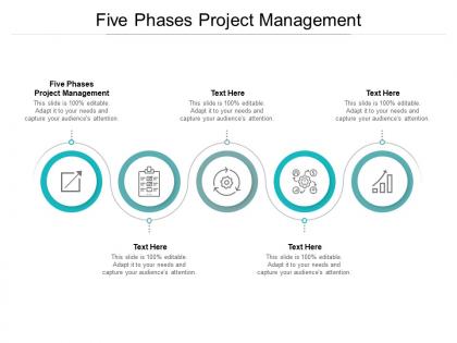 Five phases project management ppt powerpoint presentation portfolio deck cpb
