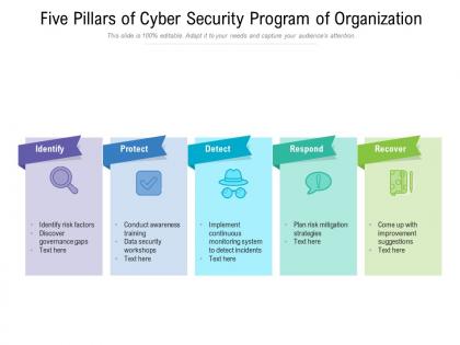 Five pillars of cyber security program of organization