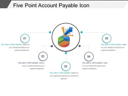 Five point account payable icon powerpoint slide information