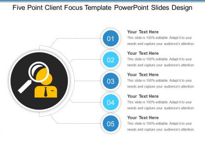Five point client focus template powerpoint slides design