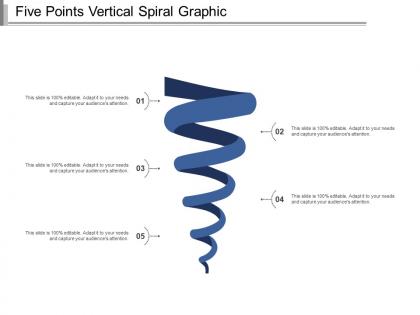 Five points vertical spiral graphic
