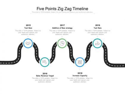 Five points zig zag timeline